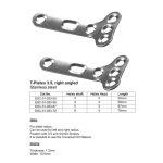 T-Plates 3.5, left angled Stainless Steel