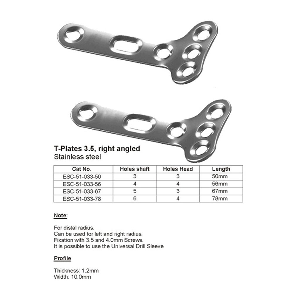 Art-ESC-51-033-50.jpg T-Plates 3.5, left angled Stainless Steel - Image 1